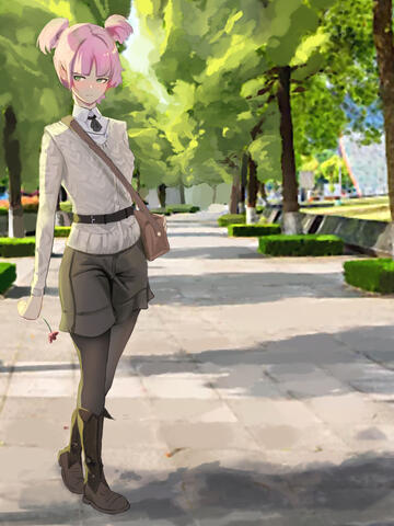 Girl painting